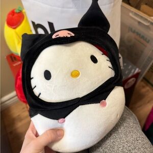 Hello Kitty Plush Toy with Black Hood
